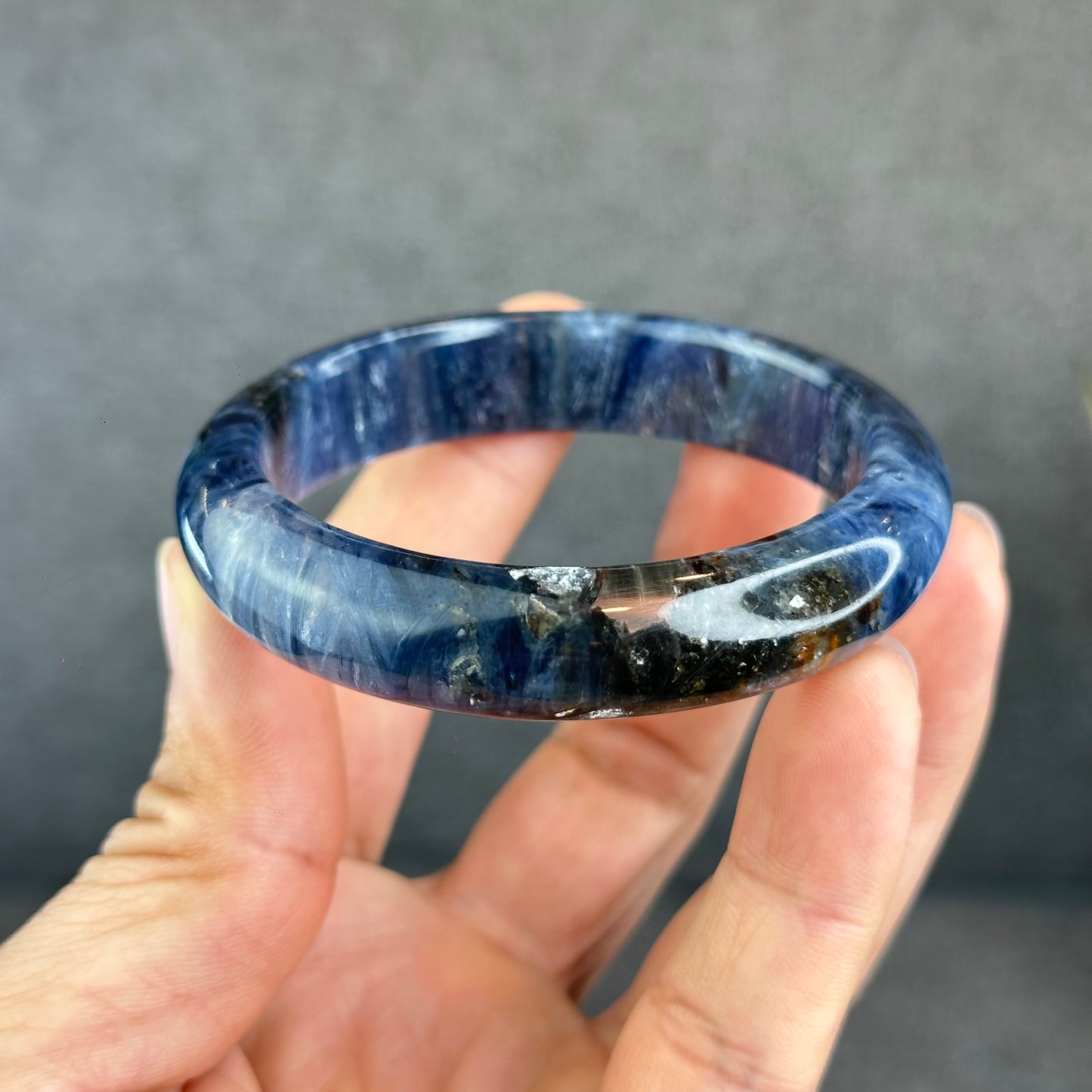 Natural Blue Kyanite VIP Banlge size 55 mm