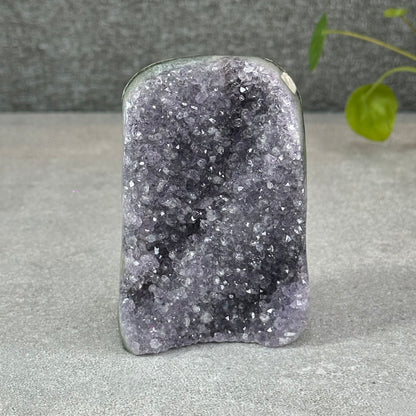 Polished Natural  Bi-Colour Amethyst Cut Base