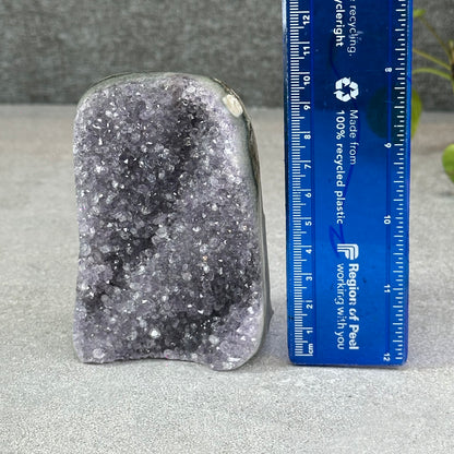Polished Natural  Bi-Colour Amethyst Cut Base
