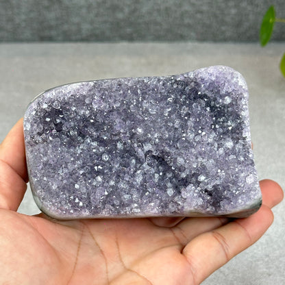 Polished Natural  Bi-Colour Amethyst Cut Base