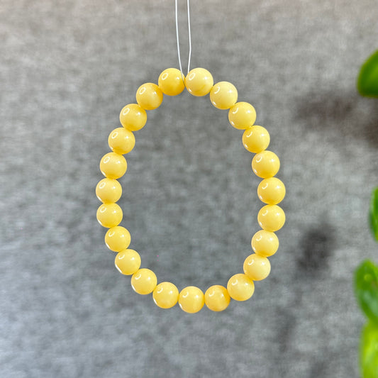 Natural Yellow Aragonite Bracelet Size 8 mm