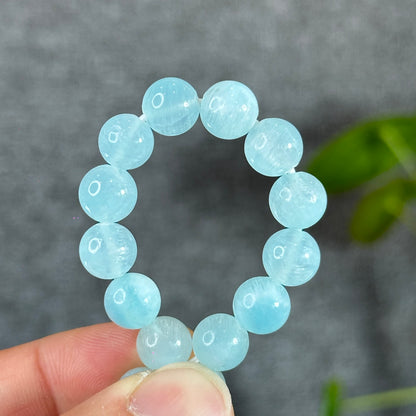 Natural Blue Aragonite Bracelet Size 8 mm