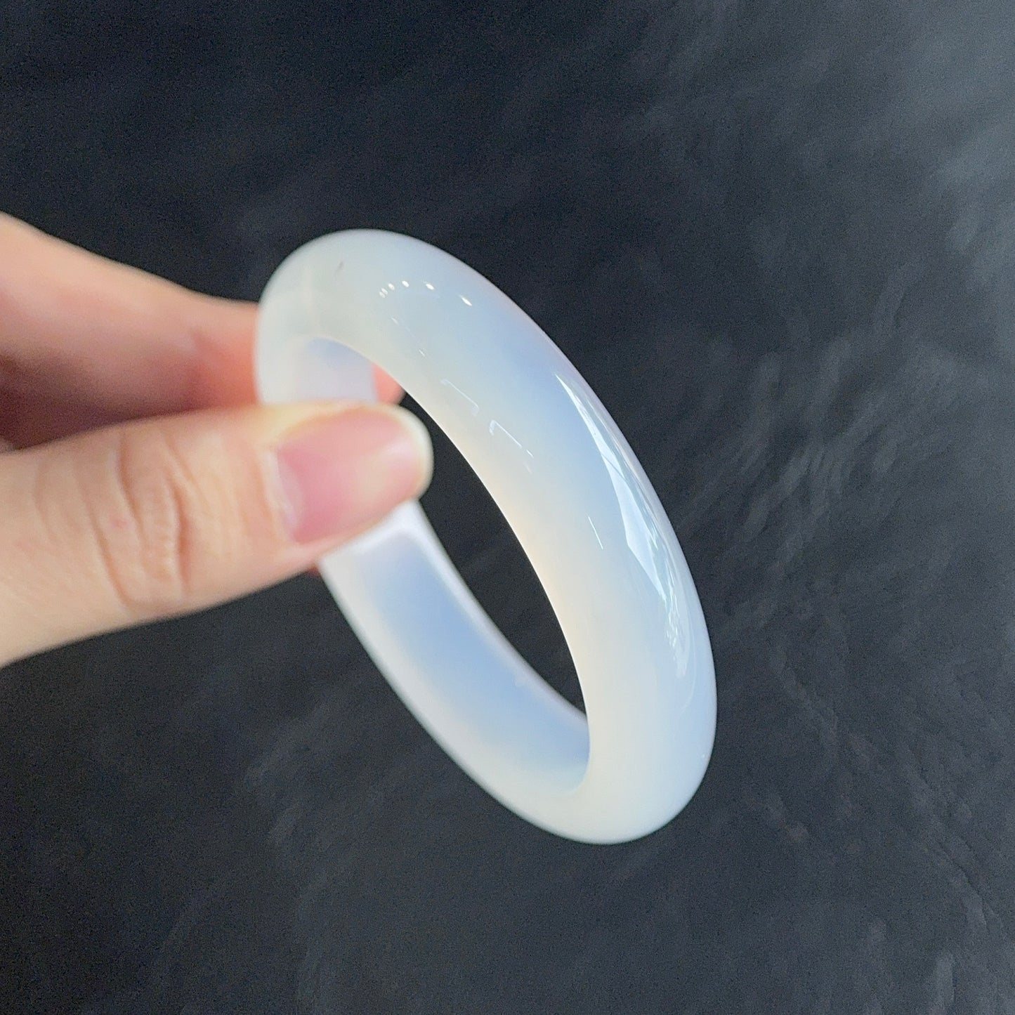 Natural Agate Bangle Leaf Style Size 50 mm