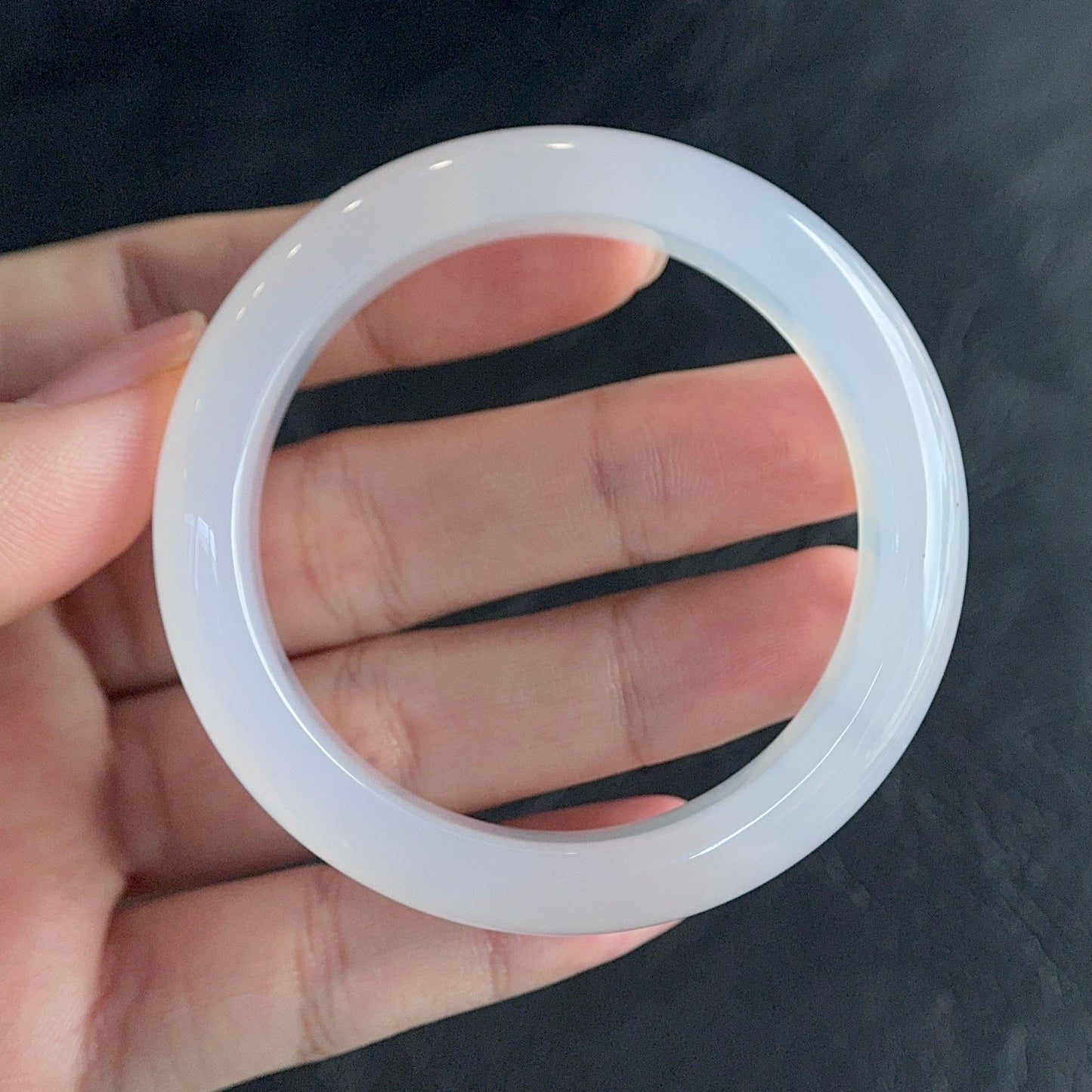 Natural Agate Bangle Leaf Style Size 50 mm