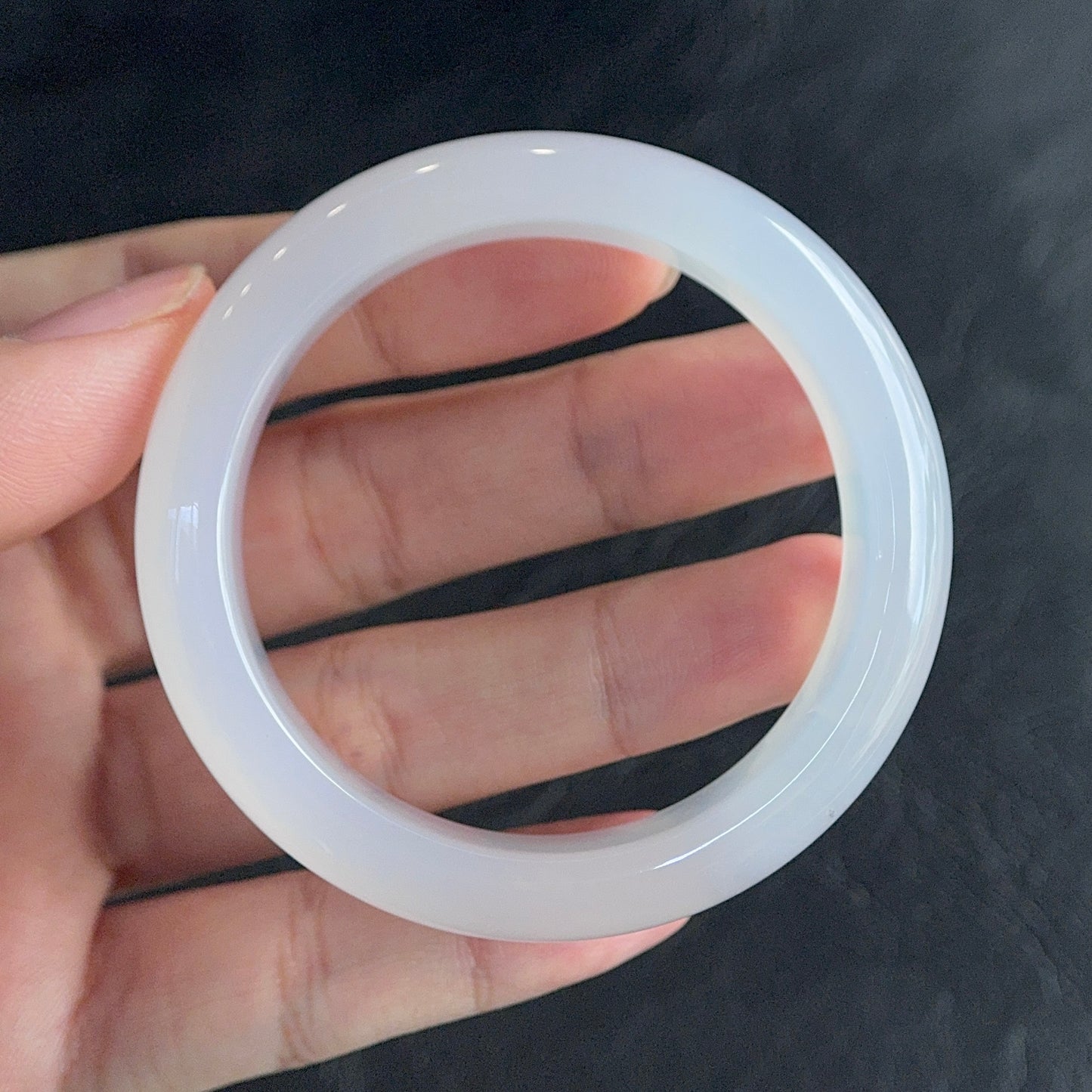 Natural Agate Bangle Leaf Style Size 50 mm