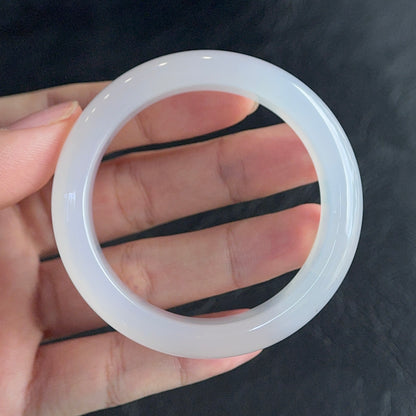 Natural Agate Bangle Leaf Style Size 50 mm