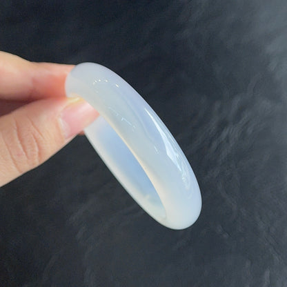 Natural Agate Bangle Leaf Style Size 50 mm
