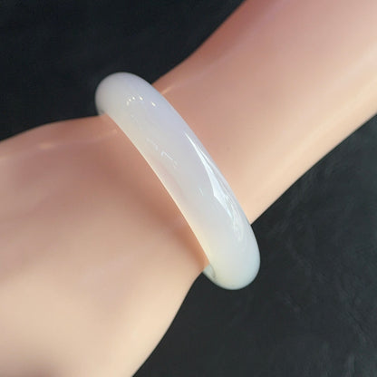 Natural Agate Bangle Leaf Style Size 50 mm