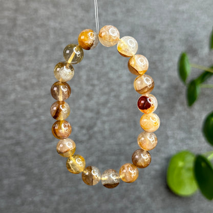 Fire Quartz with Golden Healer Bracelet Size 10.5 mm