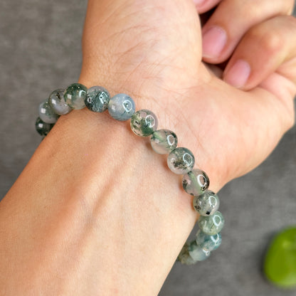 Moss Agate Bracelet Size 8.3 mm