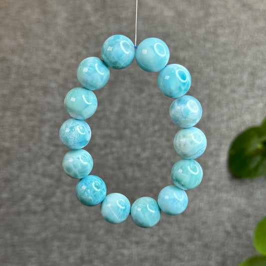 Natural Larima Bracelet Size 15 mm with Gem Review Certificate