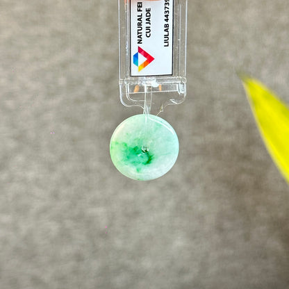Natural Bright Apple Green Dong Dieu Jadeite Jade Type A Donut