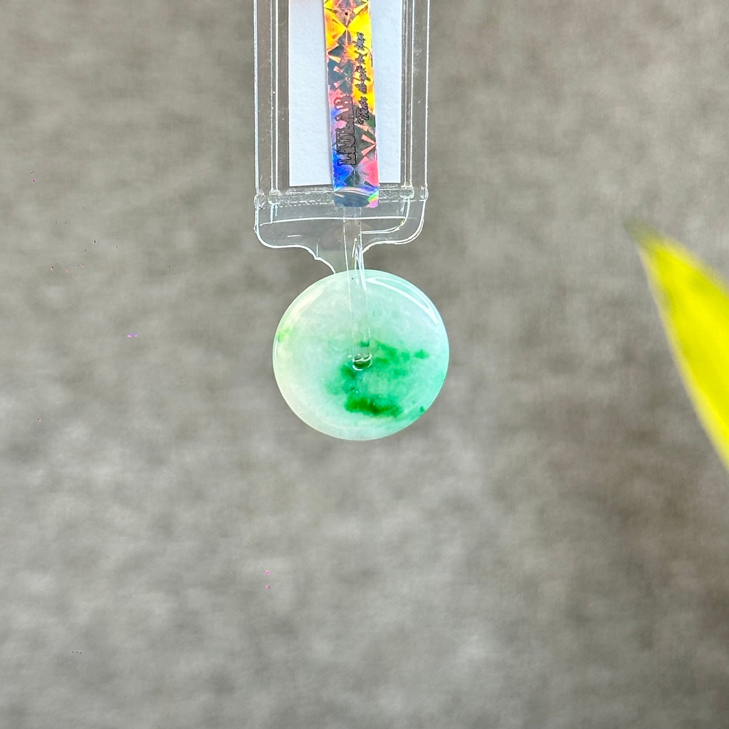Natural Bright Apple Green Dong Dieu Jadeite Jade Type A Donut
