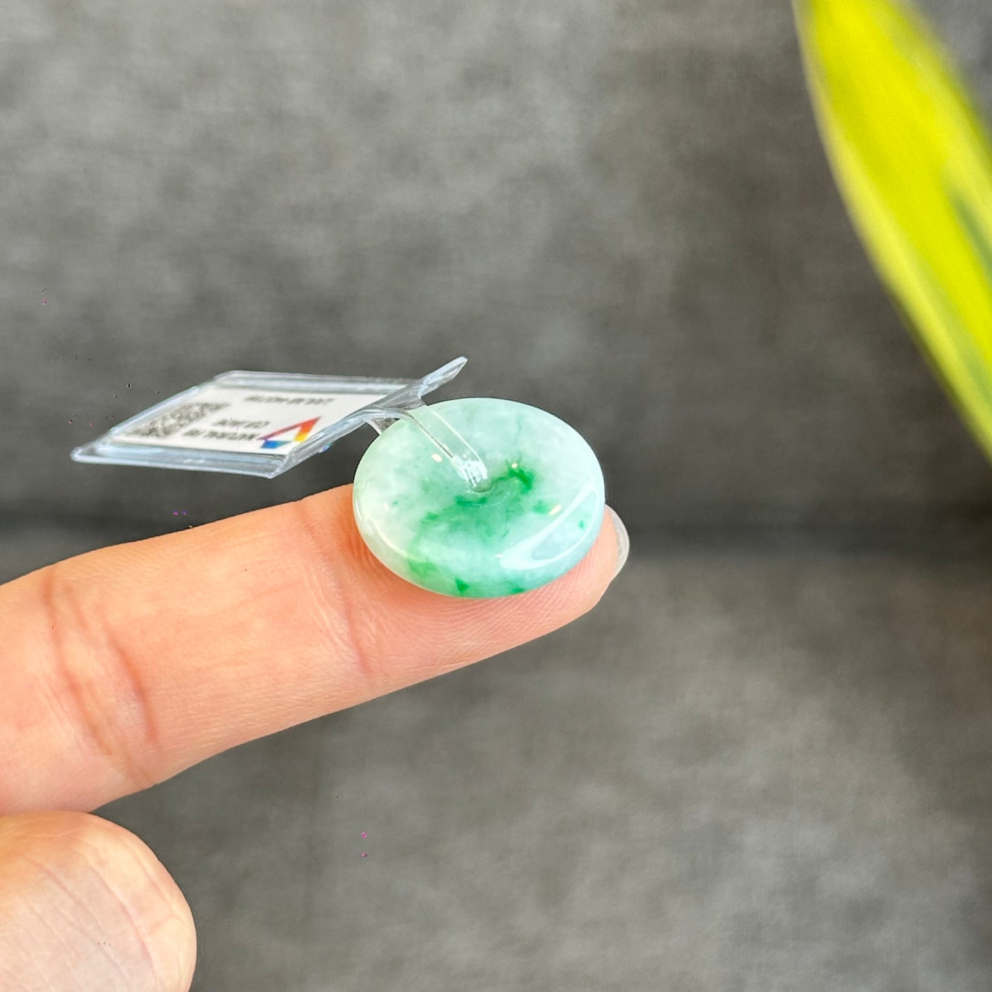 Natural Bright Apple Green Dong Dieu Jadeite Jade Type A Donut