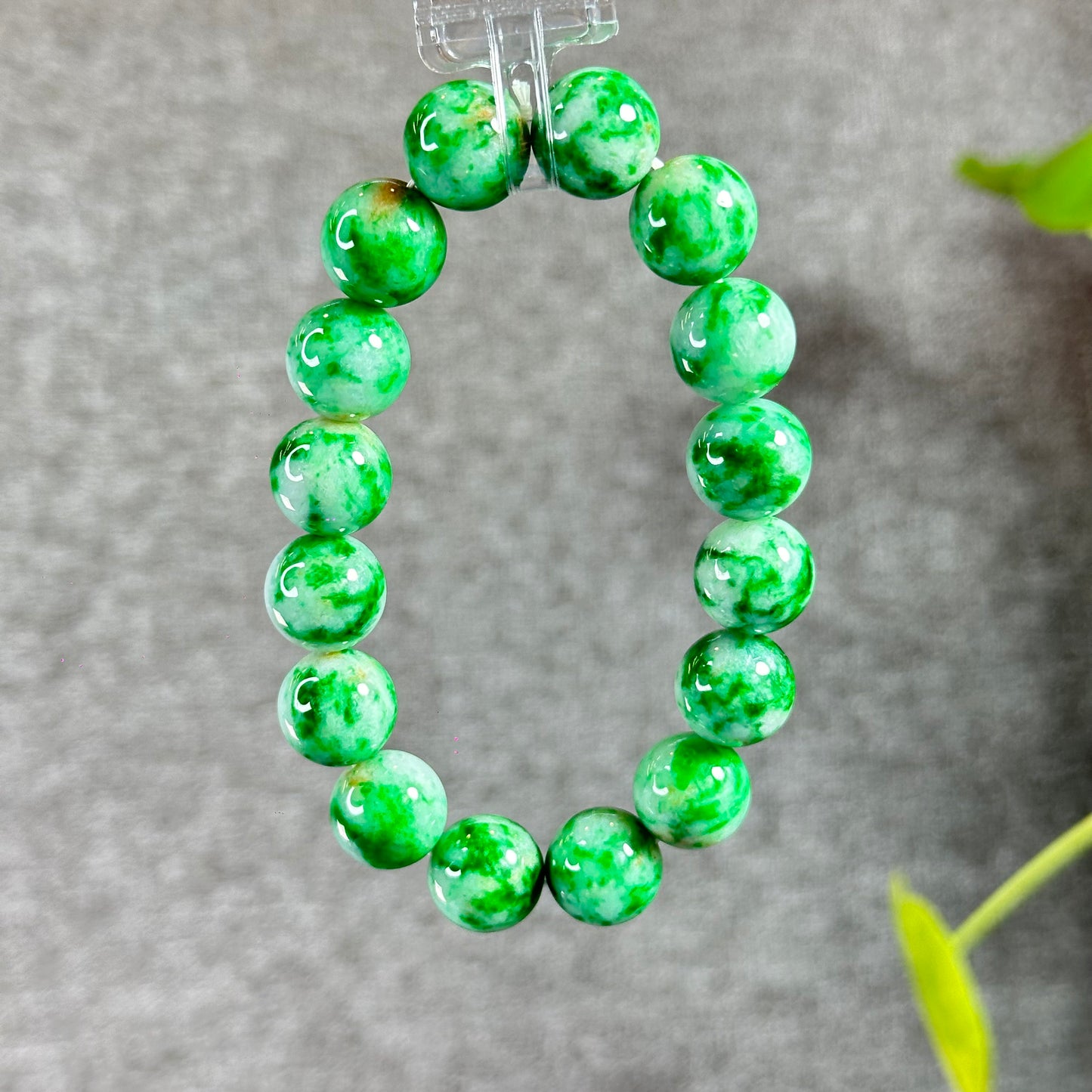 Bright Apple Green Natural Jadeite Jade Bracelet Type A Size 12.5 mm