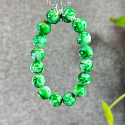 Bright Apple Green Natural Jadeite Jade Bracelet Type A Size 12.5 mm