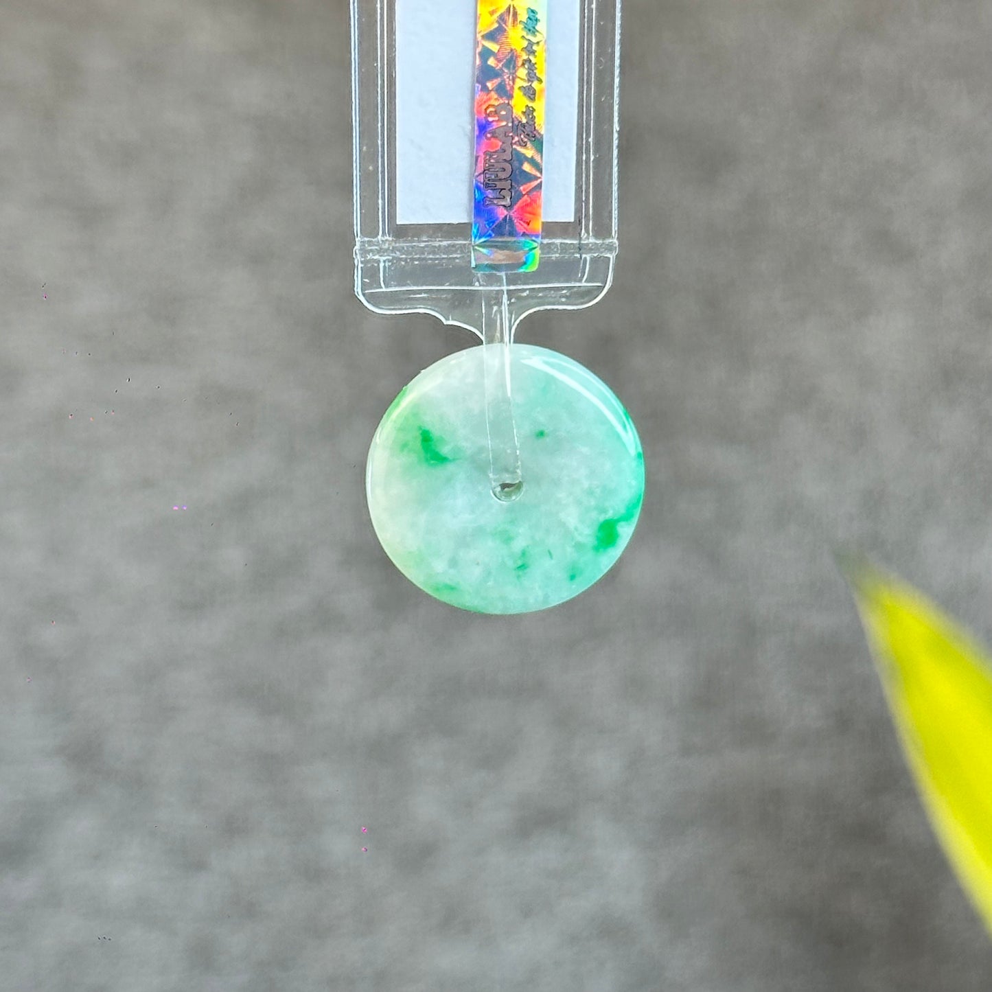 Natural Bright Apple Green Dong Dieu Jadeite Jade Type A Donut
