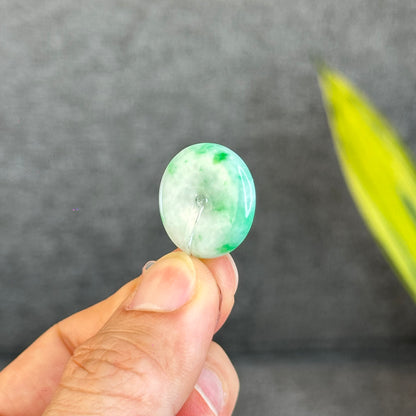 Natural Bright Apple Green Dong Dieu Jadeite Jade Type A Donut