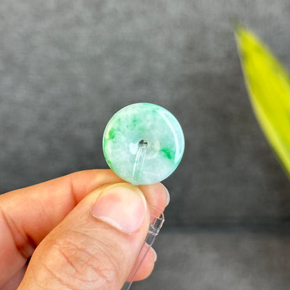 Natural Bright Apple Green Dong Dieu Jadeite Jade Type A Donut
