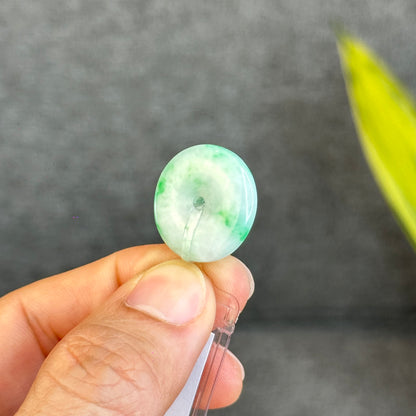 Natural Bright Apple Green Dong Dieu Jadeite Jade Type A Donut