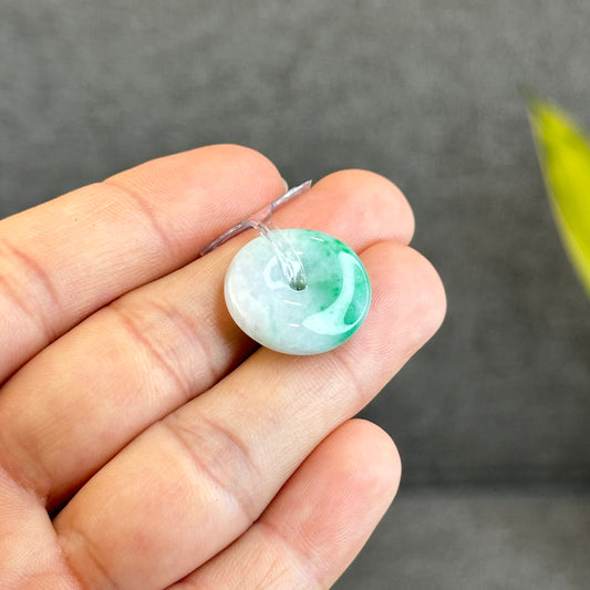 Natural Bright Apple Green Dong Dieu Jadeite Jade Type A Donut