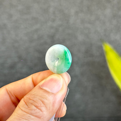 Natural Bright Apple Green Dong Dieu Jadeite Jade Type A Donut