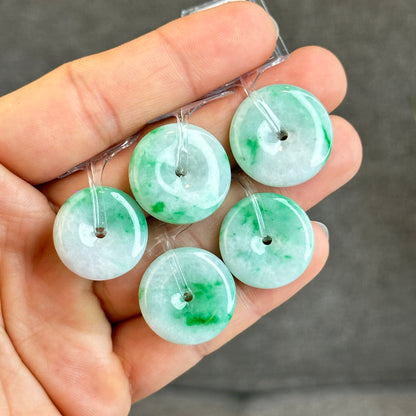 Natural Bright Apple Green Dong Dieu Jadeite Jade Type A Donut