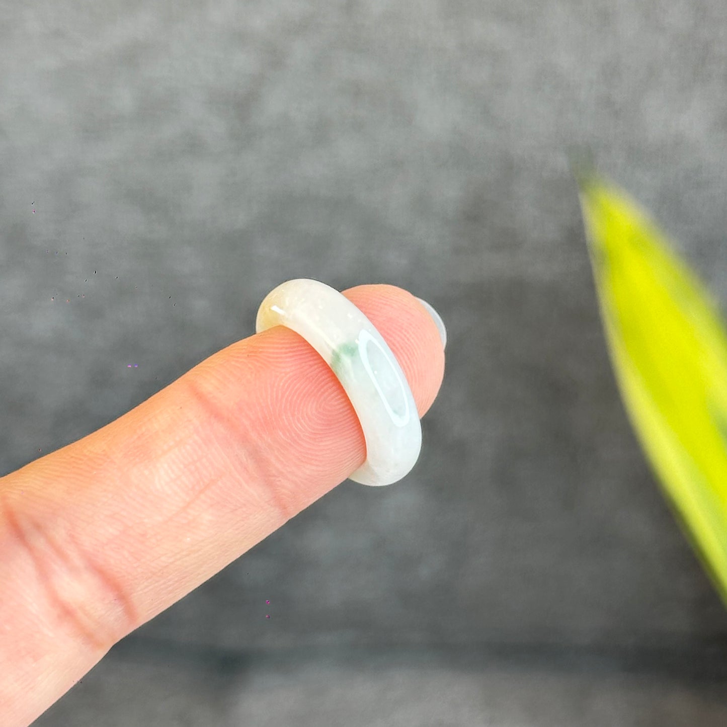 Natural Koi Orange Jadeite Jade Ring Size 1.63