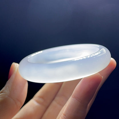 Natural Agate Bangle Leaf Style Size 50 mm