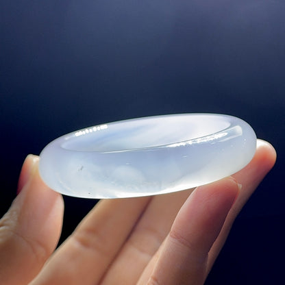 Natural Agate Bangle Leaf Style Size 50 mm