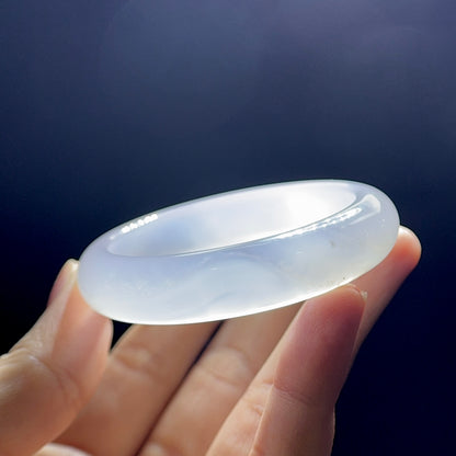 Natural Agate Bangle Leaf Style Size 50 mm
