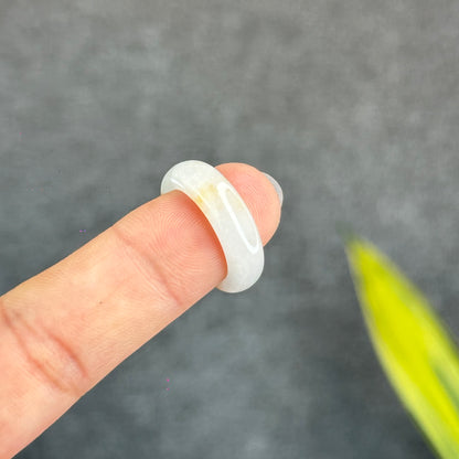 Natural Koi Orange Jadeite Jade Ring Size 1.63