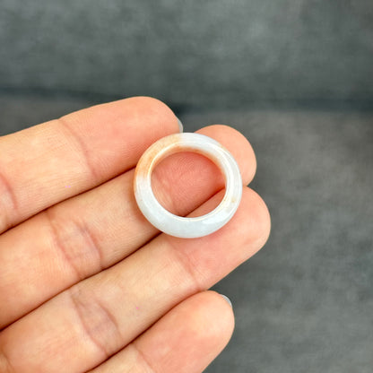 Natural Koi Orange Jadeite Jade Ring Size 1.63