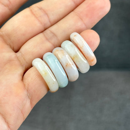 Natural Koi Orange Jadeite Jade Ring Size 1.63