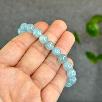 Natural Aquamarine Bracelet Size 9.5 mm