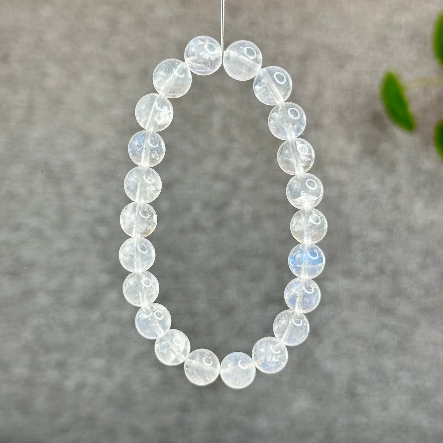 Natural Blue Flash Moonstone Bracelet Size 9 mm