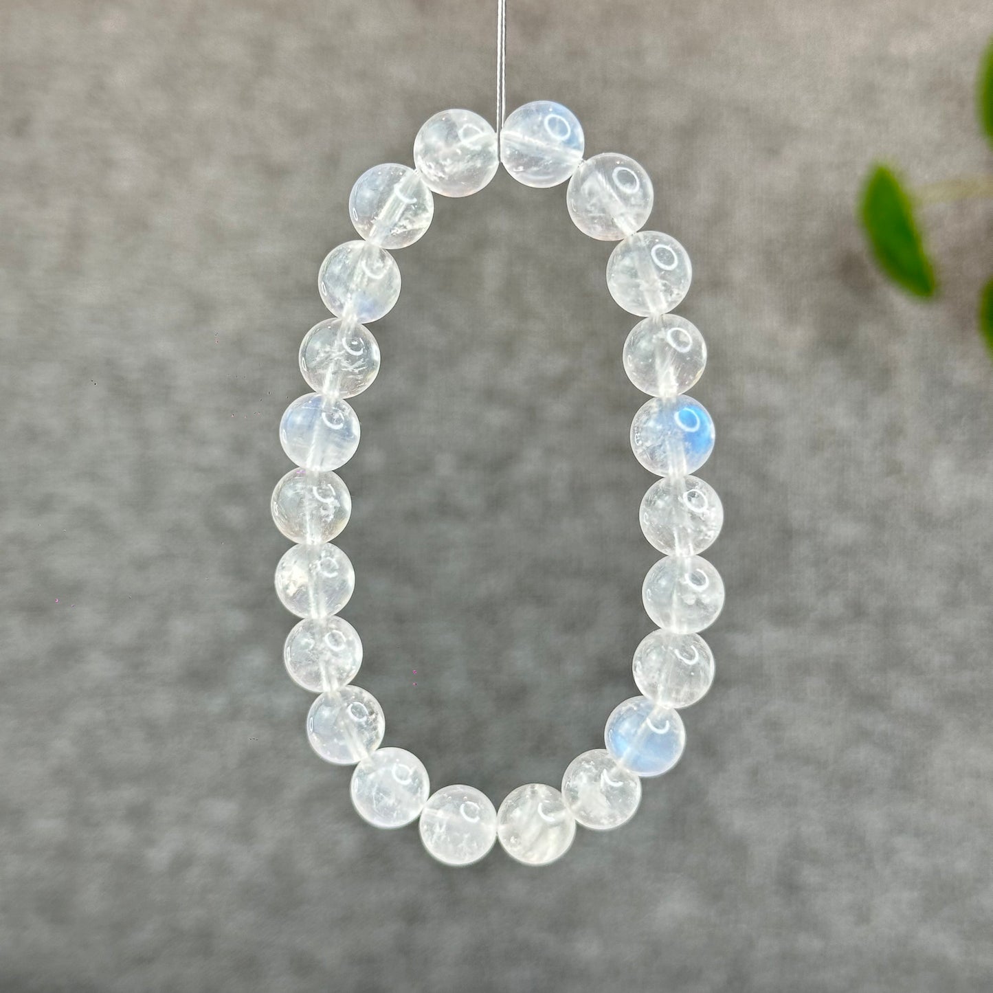Natural Blue Flash Moonstone Bracelet Size 9 mm