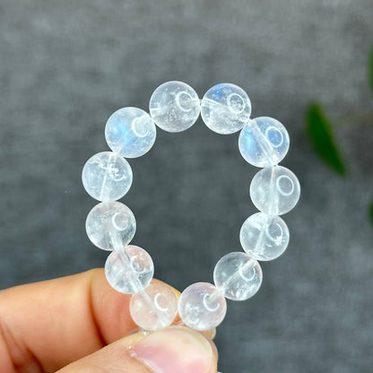 Natural Blue Flash Moonstone Bracelet Size 9 mm