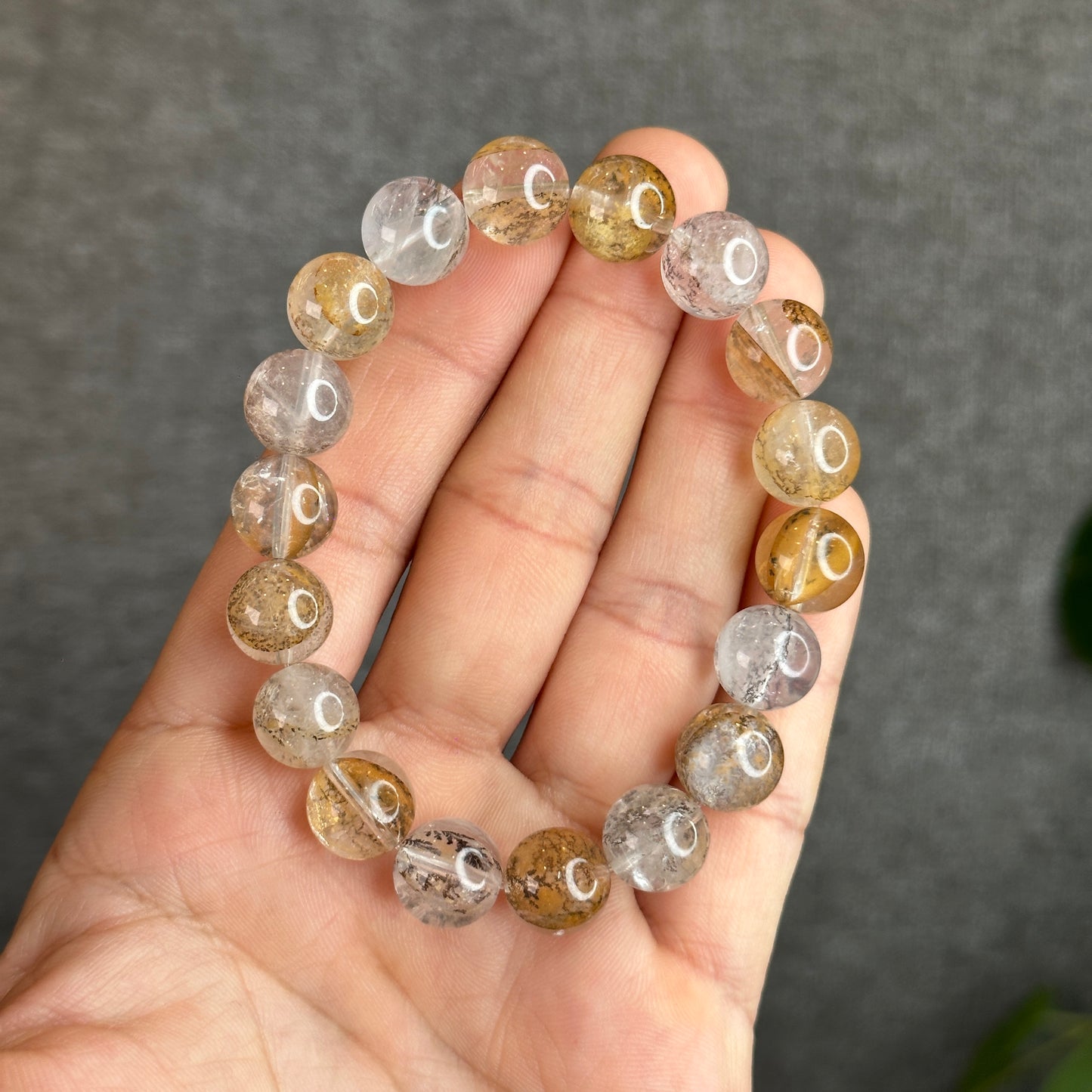 Dendritic Quartz Bracelet Size 11 mm