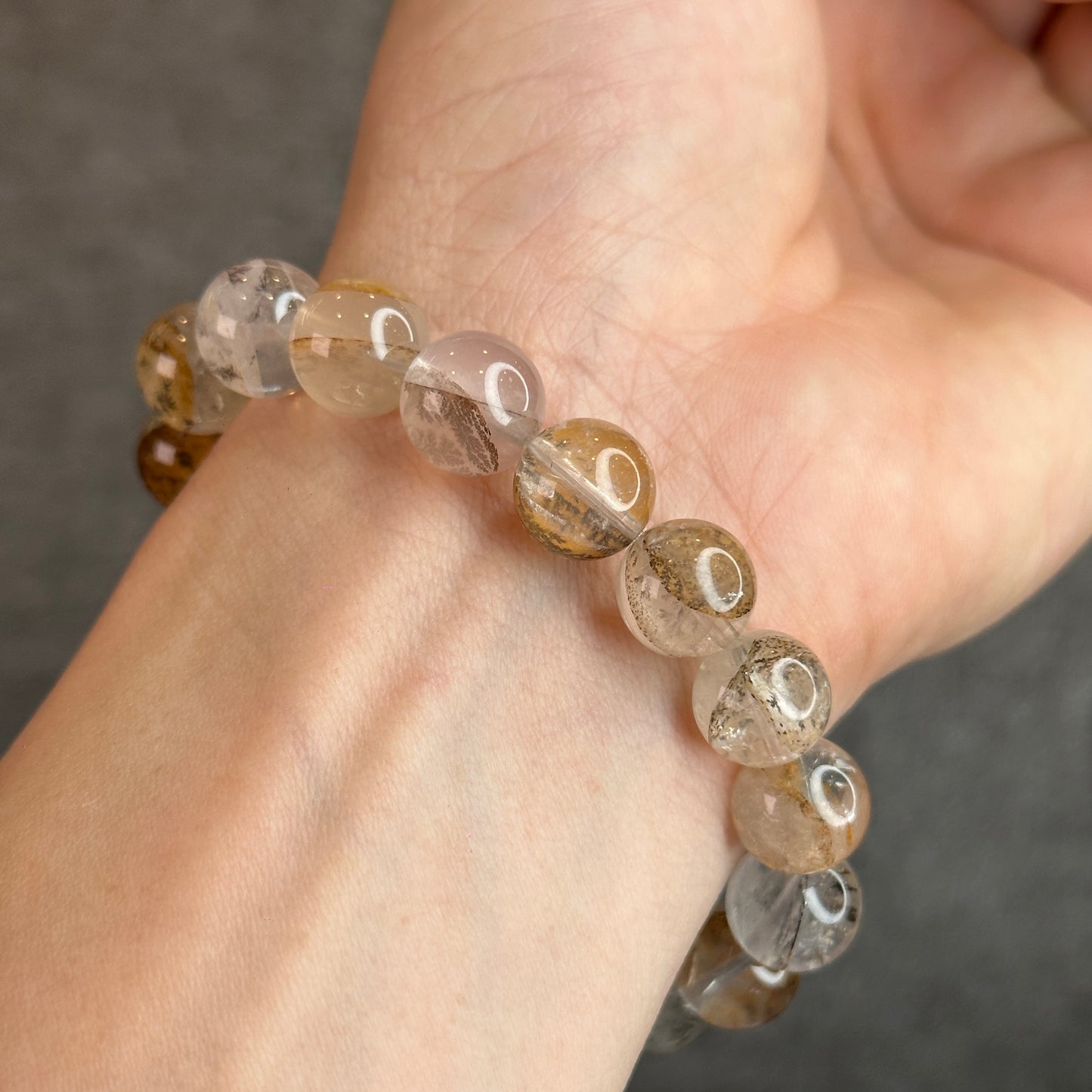 Dendritic Quartz Bracelet Size 11 mm