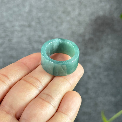 Water Green Natural Jadeite Jade Ring Size 2.1