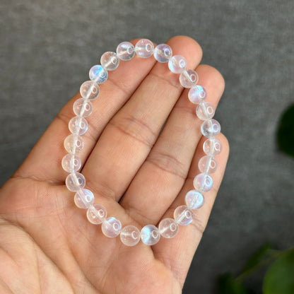 Blue Moonstone Bracelet Size 7 mm