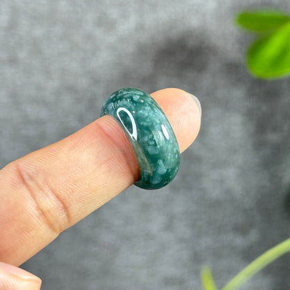 Water Green Natural Jadeite Jade Ring Size 1.7