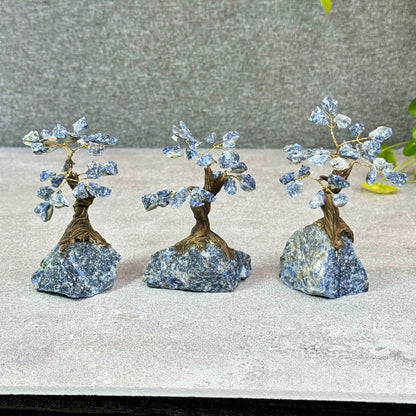Natural Sodalite Bonsai Tree with Sodalite Base