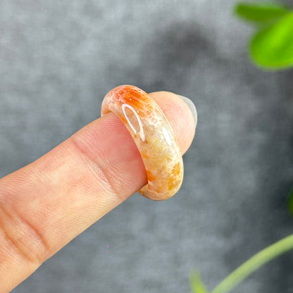 Coral Fossil Ring Size 1.9