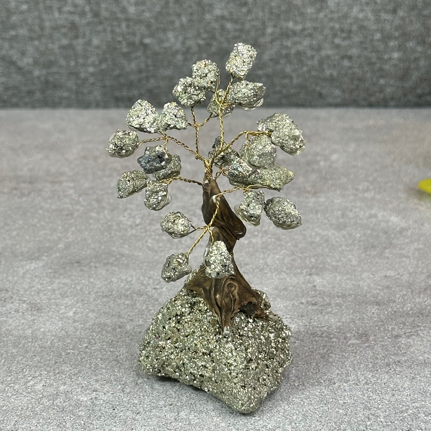 Natural Pyrite Bonsai Tree with Pyrite Base