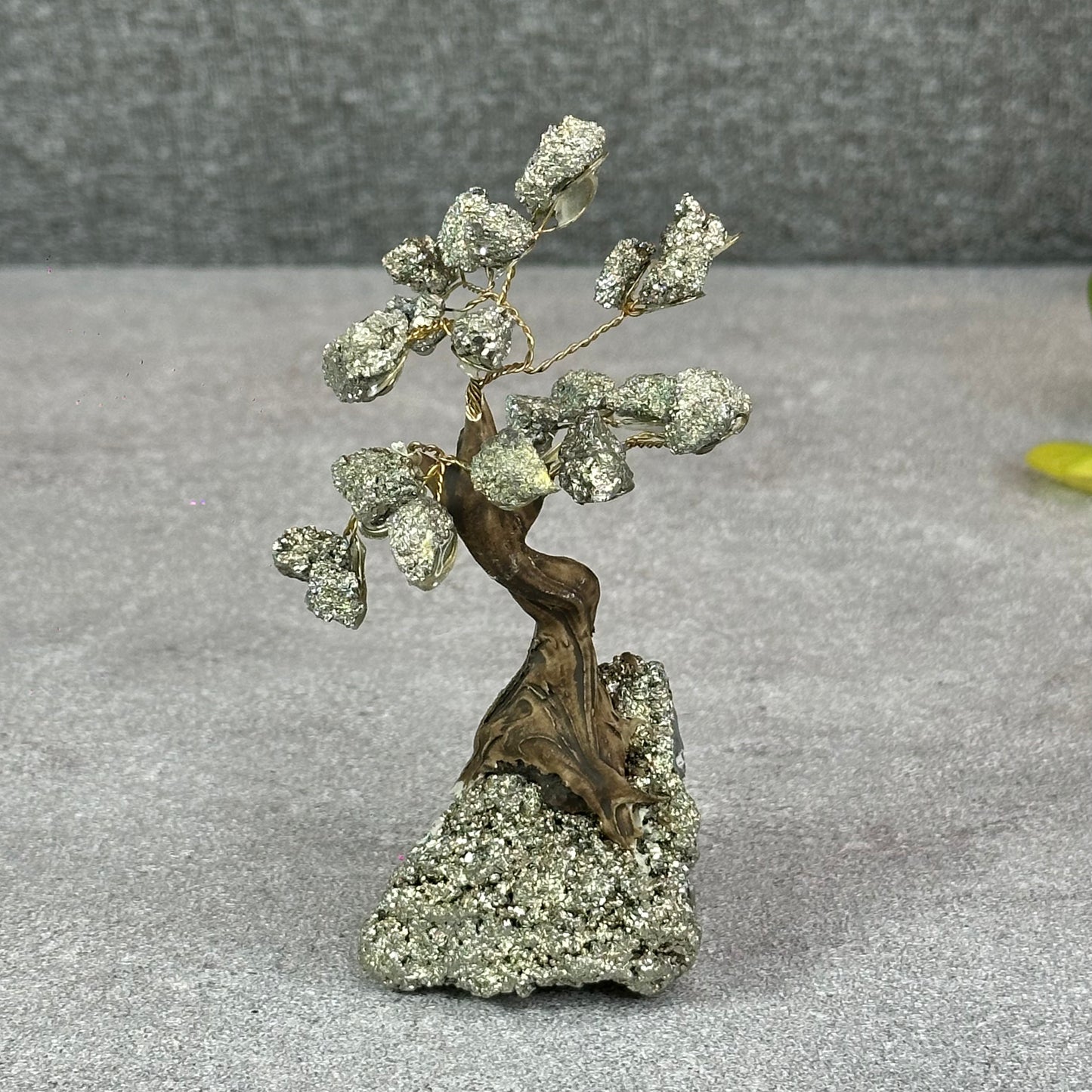 Natural Pyrite Bonsai Tree with Pyrite Base