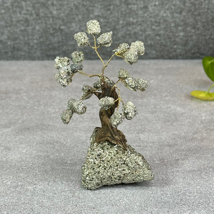Natural Pyrite Bonsai Tree with Pyrite Base