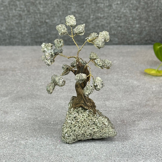 Natural Pyrite Bonsai Tree with Pyrite Base