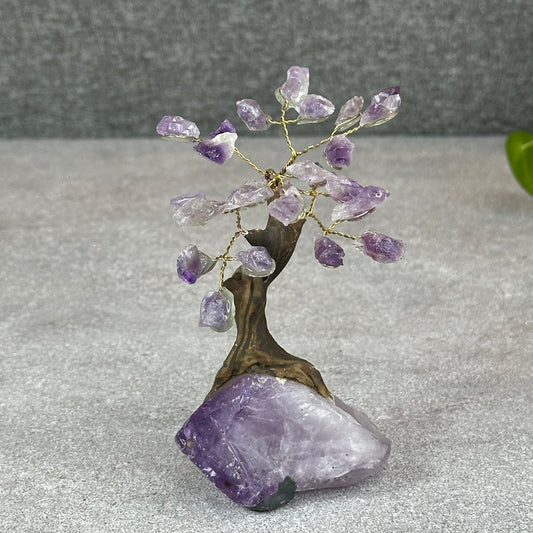 Natural Amethyst Bonsai Tree with Amethyst Base